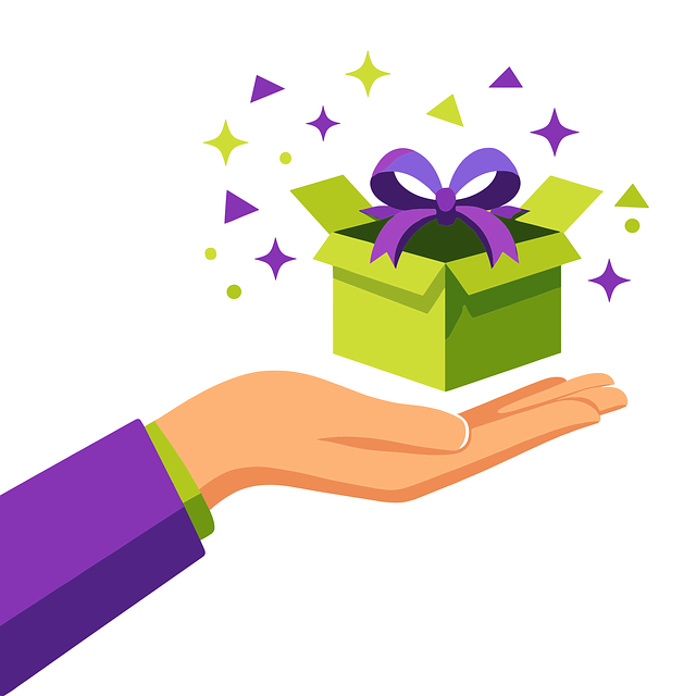 Free gift surprise reward vector