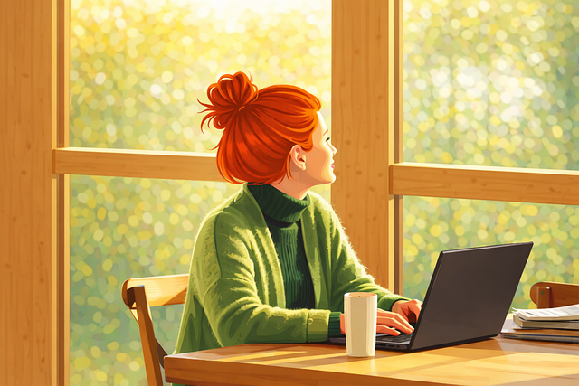 Free remote work home office freelancer vector