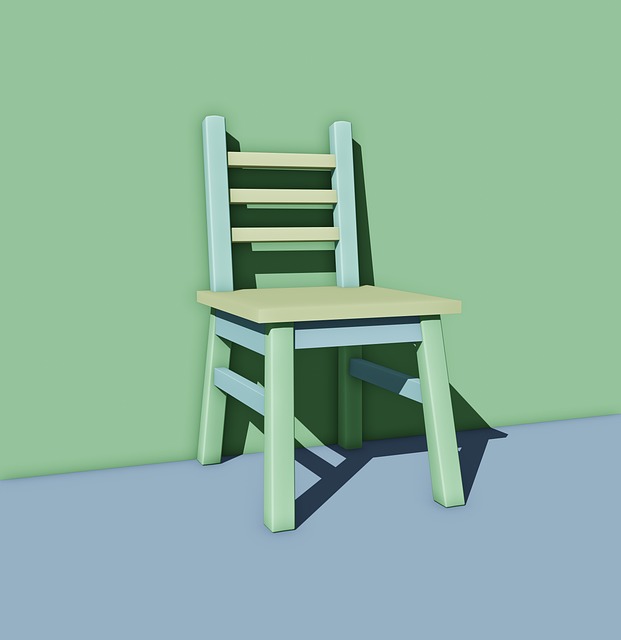 Cadeira, Móveis, Sala, Verde, Azul