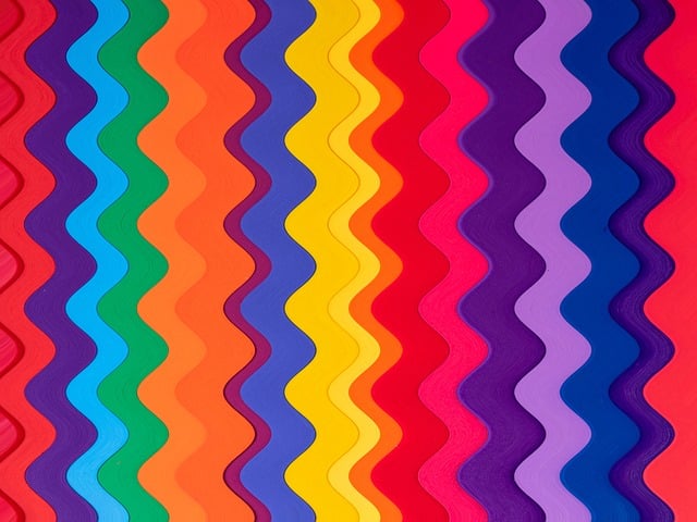Free colorful wave pattern illustration