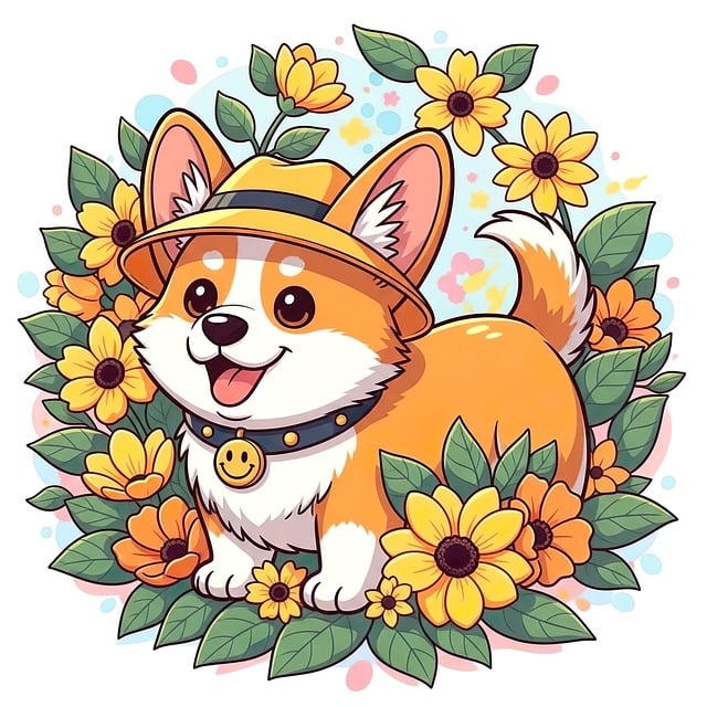 Download Cute Puppy, Cartoon Dog, Digital Illustration. Royalty-Free ...