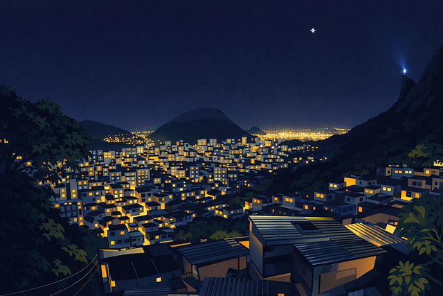 Free favela brazil rio de janeiro illustration
