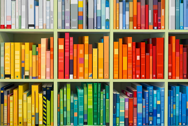 Free bookshelf books library vector