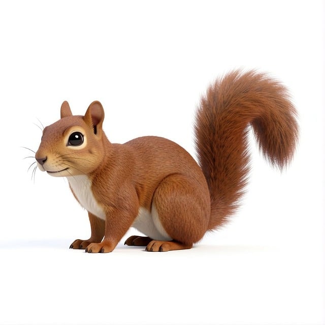 Free squirrel red squirrel fluffy tail illustration