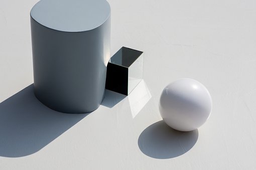 Geometrische Formen, Zylinder, Würfel