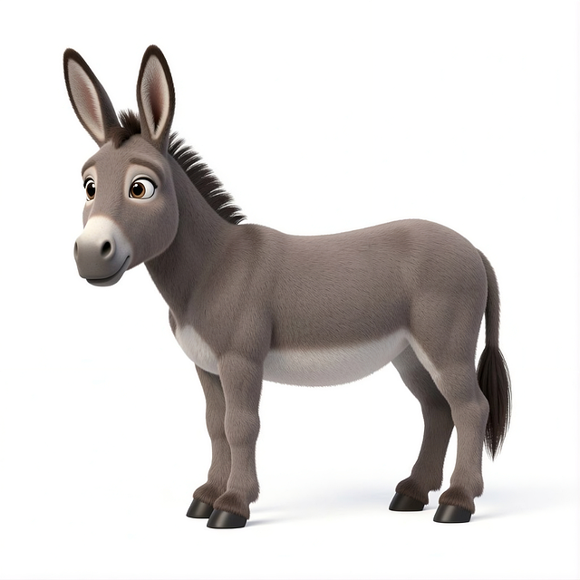 Free donkey gray donkey farm animal illustration