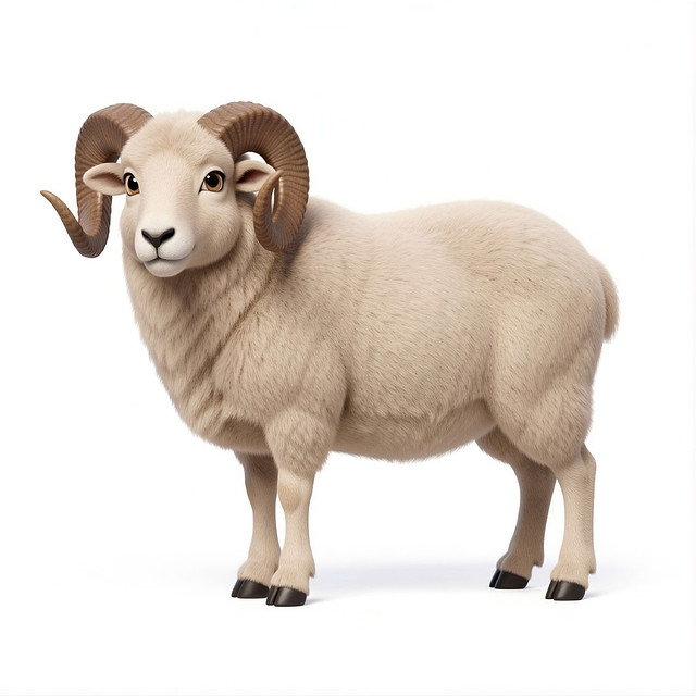 Free ram sheep ram curled horns illustration