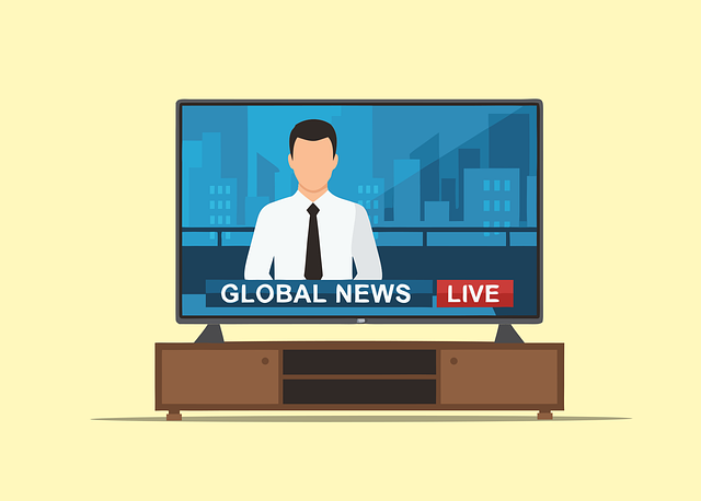 Free news television broadcast vector