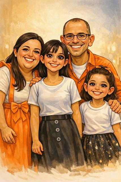 家族, 父親, 娘, 笑顔, 肖像画, 両親, 姉妹, 幸福, 一緒, 愛