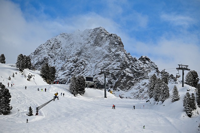 Landskab, Panorama, Bjerge, Sne, Vinter