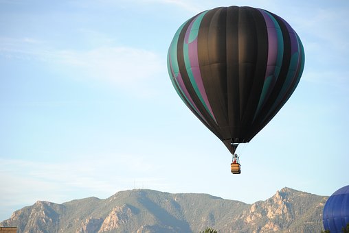 Free Hot Air Balloon Mountains photo and picture