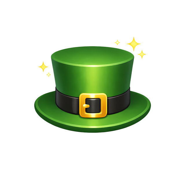 Free leprechaun hat st patrick's day green top hat illustration