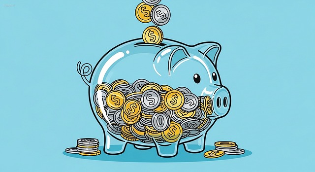 Free economy investment piggy bank illustration