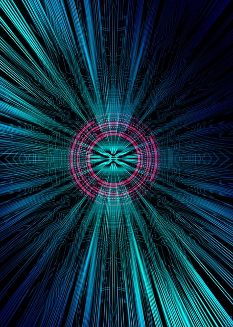 Free data digital tunnel illustration