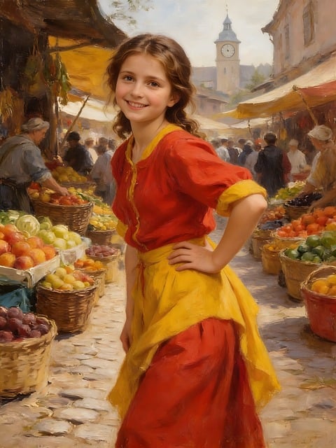 Mercado, Mercado De Frutas, Garota