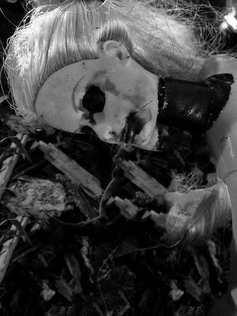 Muñeca, Horror, Blanco Y Negro, Roto