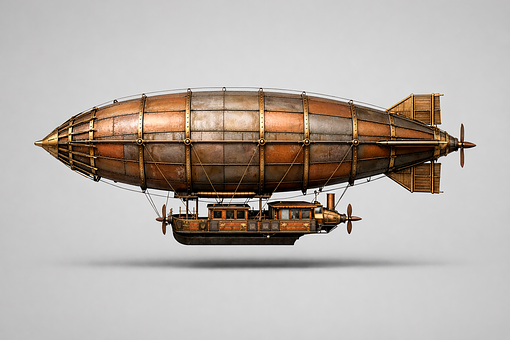 Free Airship Steampunk illustration and picture