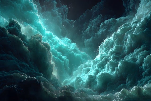 Free waterfall inverted fractal illustration