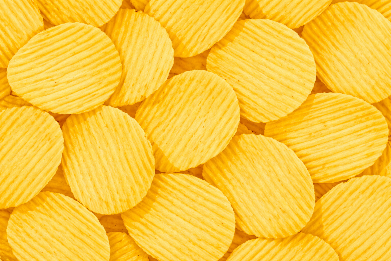 Potetgull, Chips, Matbit, Sprø