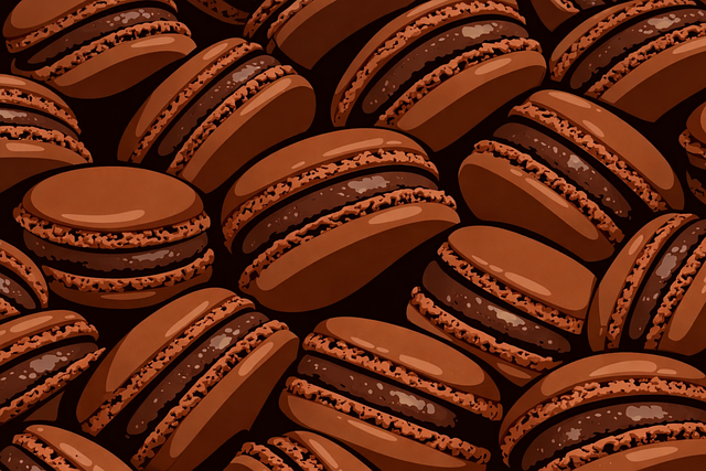 Free chocolate macaron macarons french dessert vector