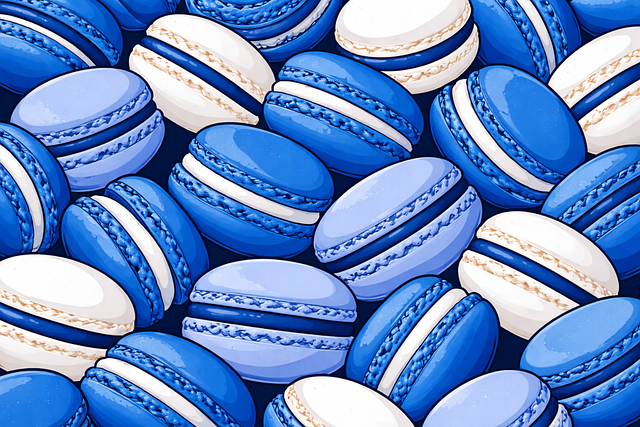 Free blue macaron macarons french dessert vector
