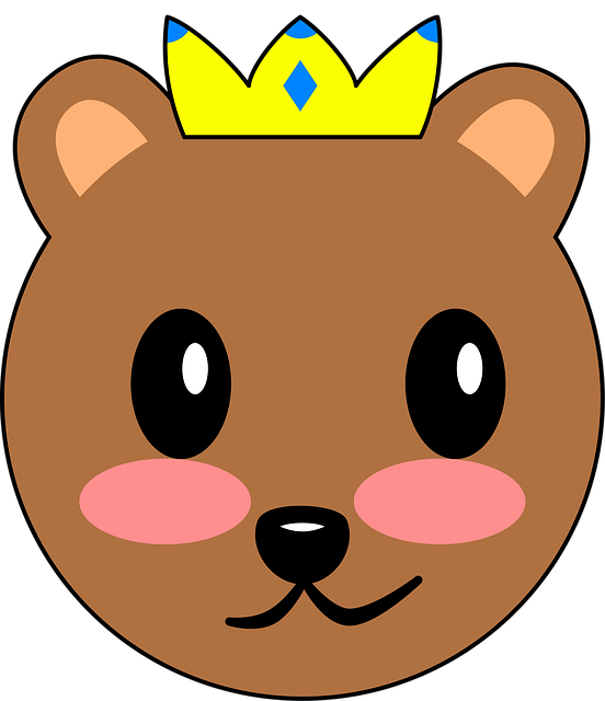 Free bear crown cute illustration