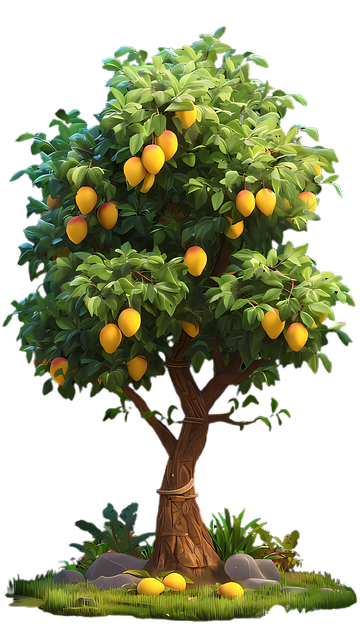 Free mango mango tree art illustration