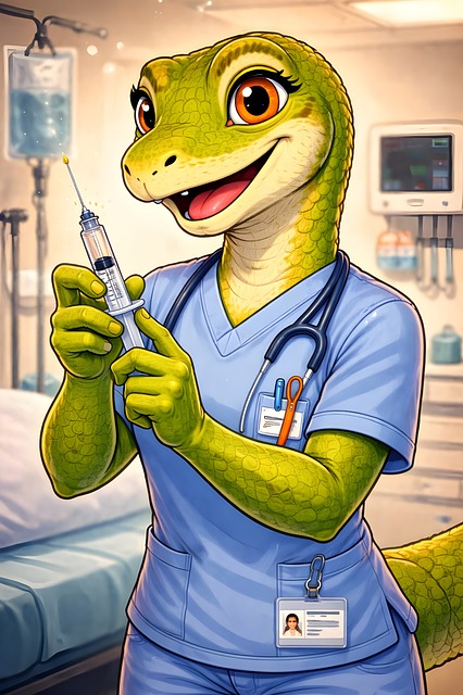 Eidechse, Krankenschwester, Medizinisch