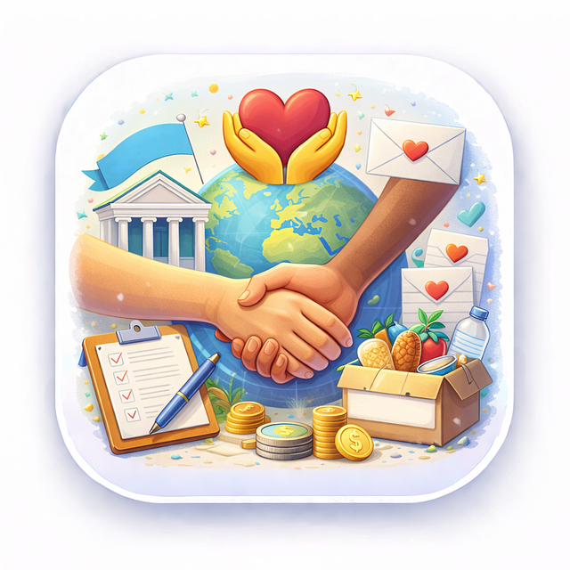 Free charity help collaboration illustration