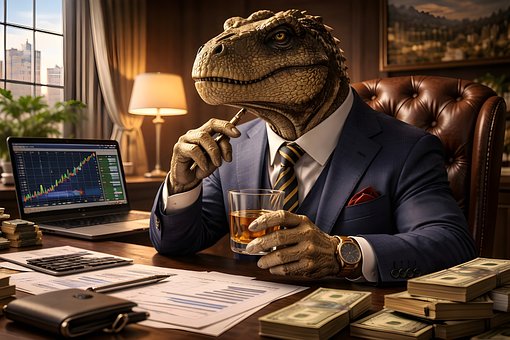 Investieren, Dinosaurier, Boss, Geschäft