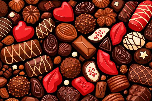 Free valentines chocolate chocolate hearts romantic sweets vector