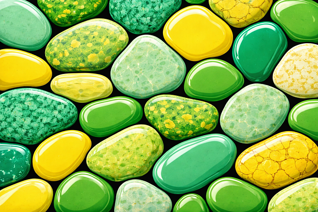 Free green gemstones polished stones mineral pattern illustration