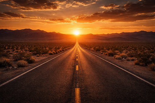 Free Desert Road Empty Highway illustration and picture