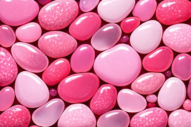 Free pink pebbles glossy stones feminine background vector