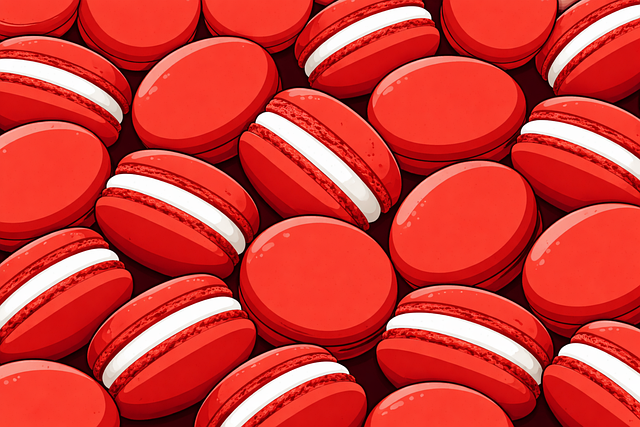 Free red macarons macaron pattern french cookies vector
