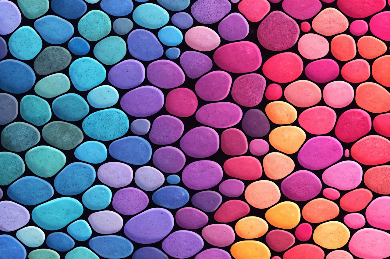 Download free HD stock image of Color Spectrum Stones Free color spectrum stones gradient pebble pattern colorful rock background vector