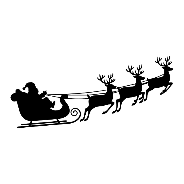 Free Santa Claus Christmas Sleigh vector and picture