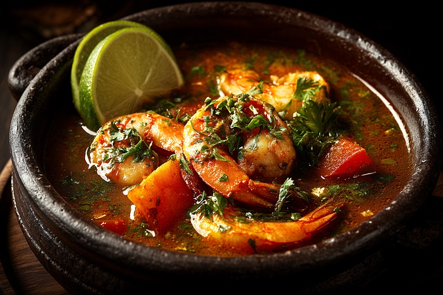 Free moqueca seafood stew illustration