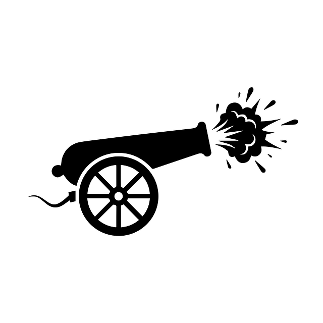 Kanonensilhouette Vektor
