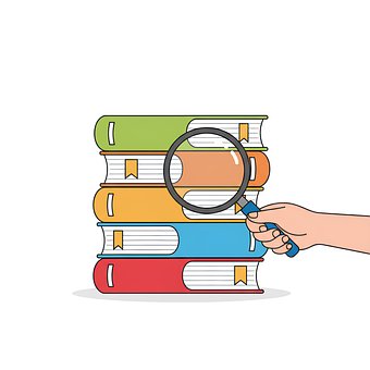 Free Books Magnifying Glass illustration and picture