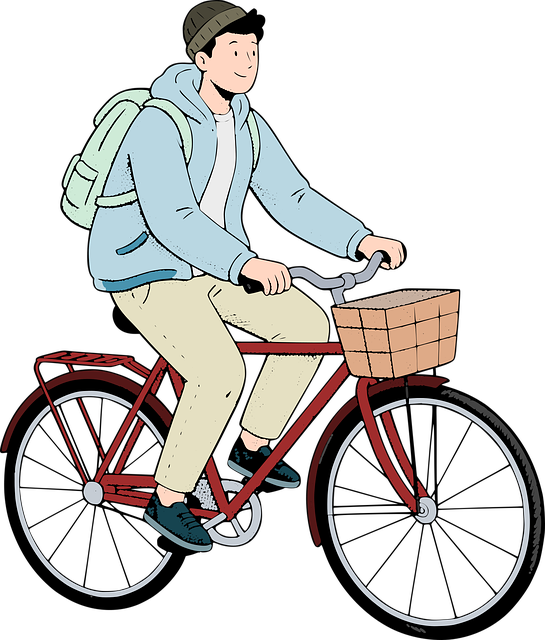 Free Cyclist Bike vector and picture