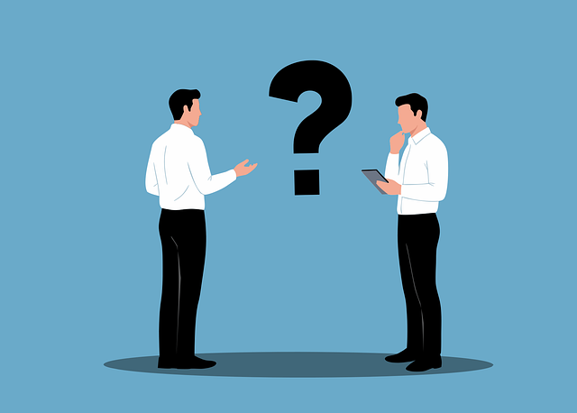 Free question employee discussion vector