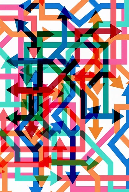 Free network paths grid illustration