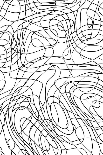 Free abstract lines monochrome illustration