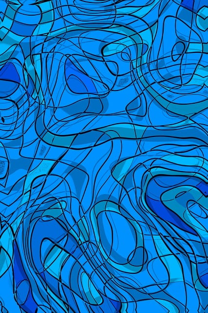Free blue topographic abstract illustration