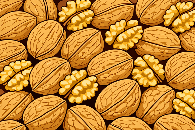 Free walnut pattern walnuts background cracked walnut vector