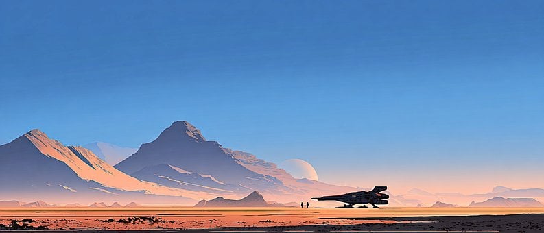 Free Science Fiction Spaceship illustration and picture