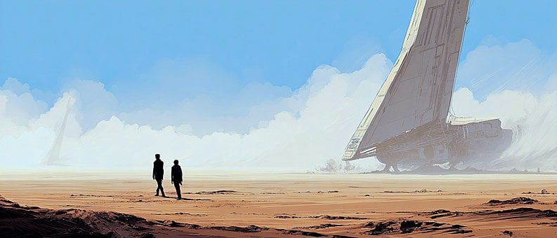 Free Science Fiction Spaceship illustration and picture