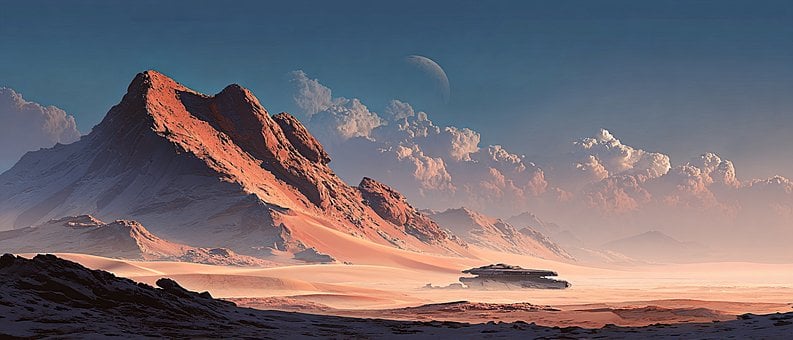 Free Desert Spaceship illustration and picture