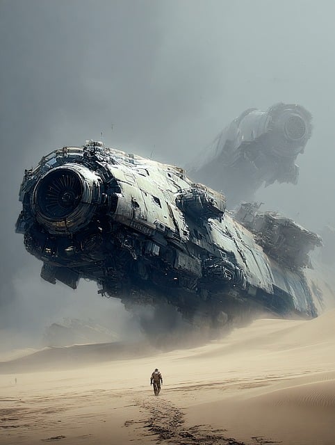 Free Science Fiction Spaceship illustration and picture